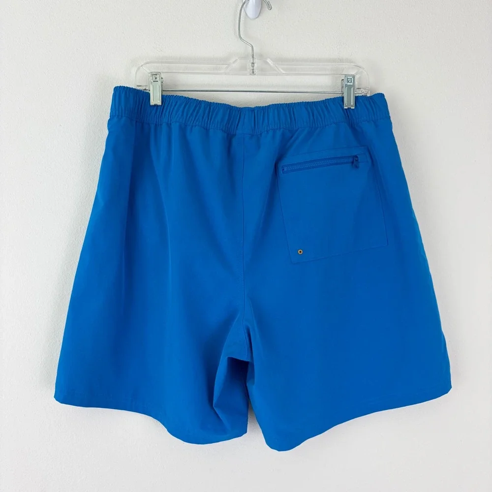 Alpine Design Mens Blue Swim Trunks Mesh Lined Zipper Pocket Shorts XL 7